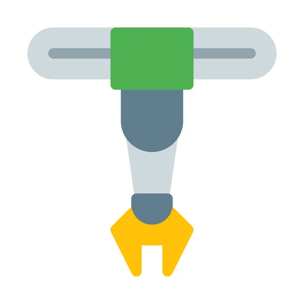 Materiële Behandeling Robot Pictogram Eenvoudige Vectorillustratie — Stockvector