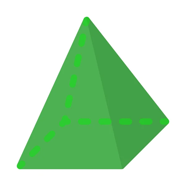 Ícone Forma Pirâmide Isométrica Ilustração Vetorial Simples — Vetor de Stock