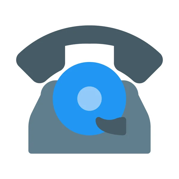 Altmodisches Telefon Symbol Einfache Vektor Illustration — Stockvektor