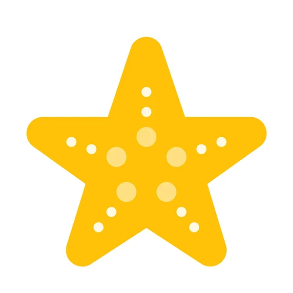 Значок Морской Звезды Простая Векторная Иллюстрация — стоковый вектор