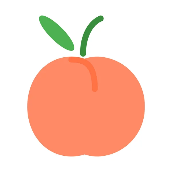 甜蜜的桃子饮食图标 简单的矢量插图 — 图库矢量图片