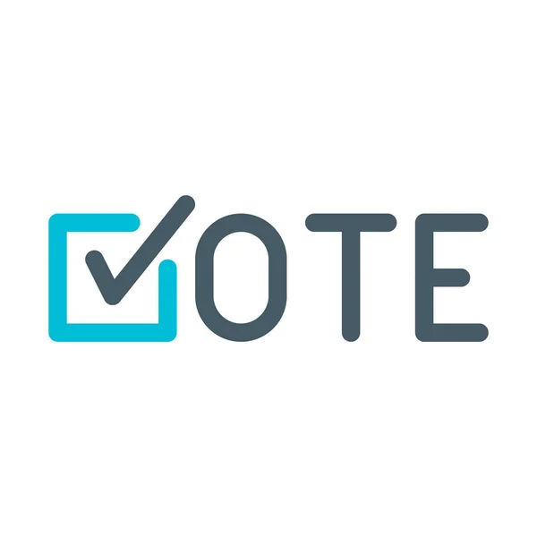 Online Vote Symbol Icon Simple Vector Illustration — Stock Vector