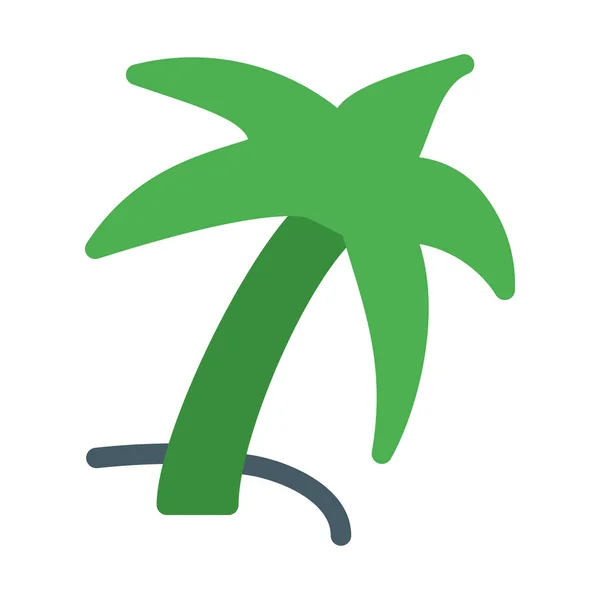 Tropische Palme Symbol Einfache Vektorillustration — Stockvektor