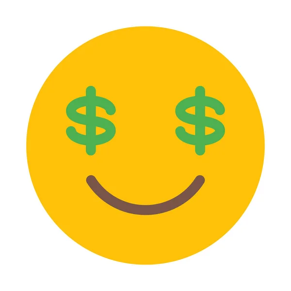 Icône Money Eye Emoji Illustration Vectorielle Simple — Image vectorielle