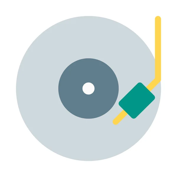 Vinyl Muziek Verslagpictogram Eenvoudige Vectorillustratie — Stockvector