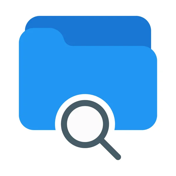 Search Seek Folder Icon Simple Vector Illustration — Stock Vector