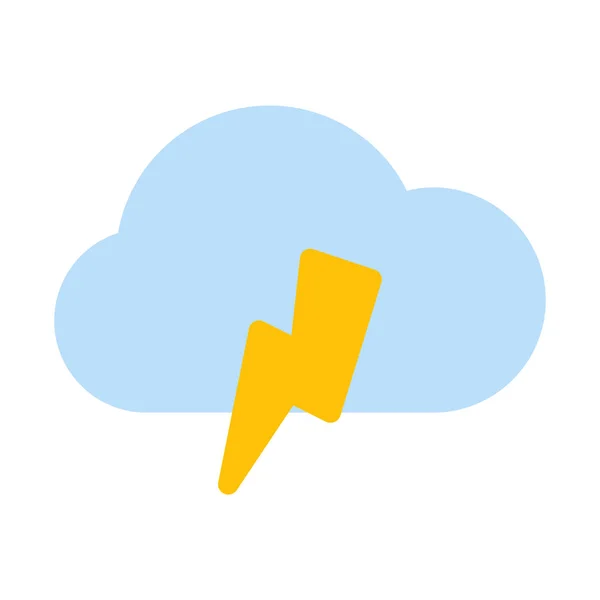 Overcast Lighting Strike Icon Simple Vector Illustration — Stock Vector