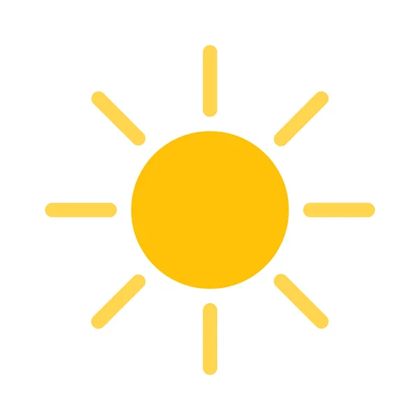 Icono Del Sol Ilustración Vectorial Simple — Vector de stock