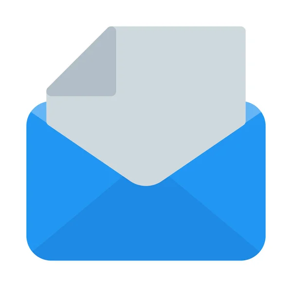 Mail Mit Anhang Symbol Einfache Vektorillustration — Stockvektor