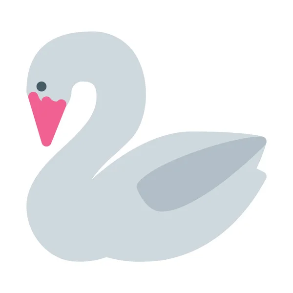 白鳥や鴨のアイコン シンプルなベクター イラスト — ストックベクタ
