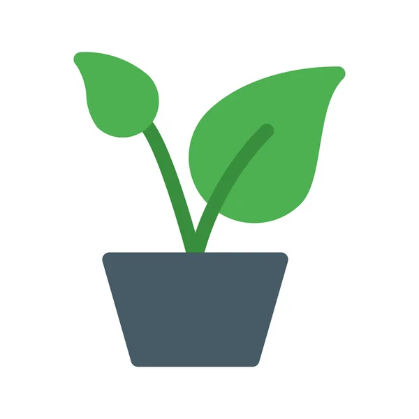 Γλάστρες Φυτών Εικονίδιο Απλή Διανυσματικά Εικονογράφηση — Διανυσματικό Αρχείο