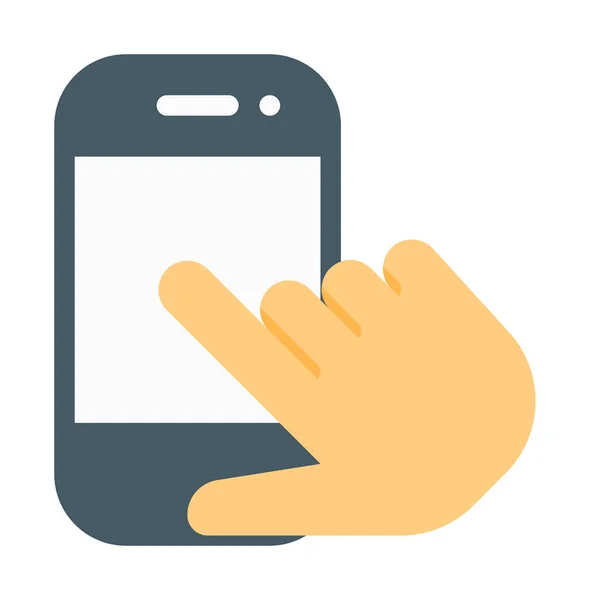 Mobile Aanraakscherm Pictogram Eenvoudige Vectorillustratie — Stockvector