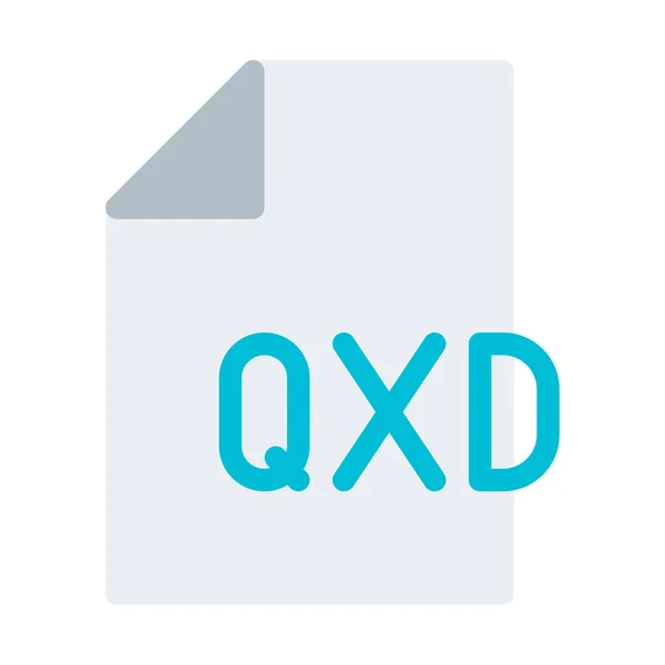 Icône Format Document Quarkxpress Illustration Vectorielle Simple — Image vectorielle