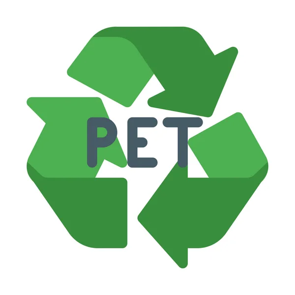 Pet Recycle Simbolo Icona Semplice Illustrazione Vettoriale — Vettoriale Stock