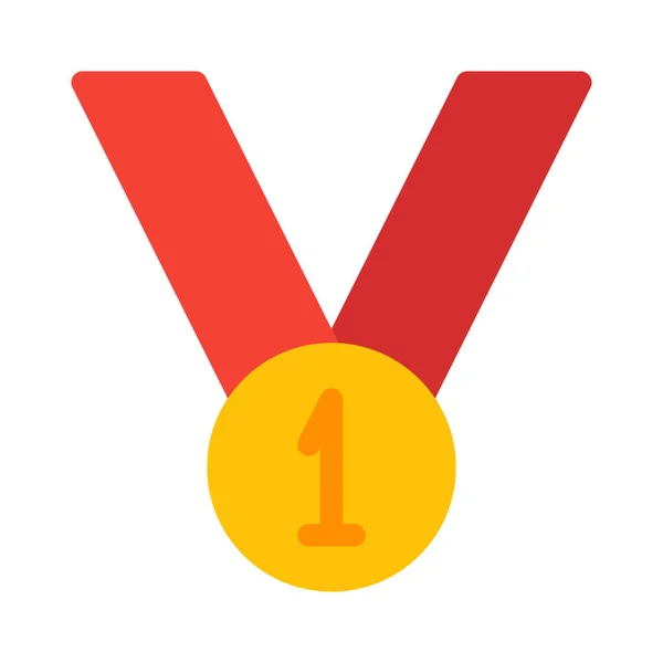 Icono Logro Medalla Oro Ilustración Vector Simple — Vector de stock
