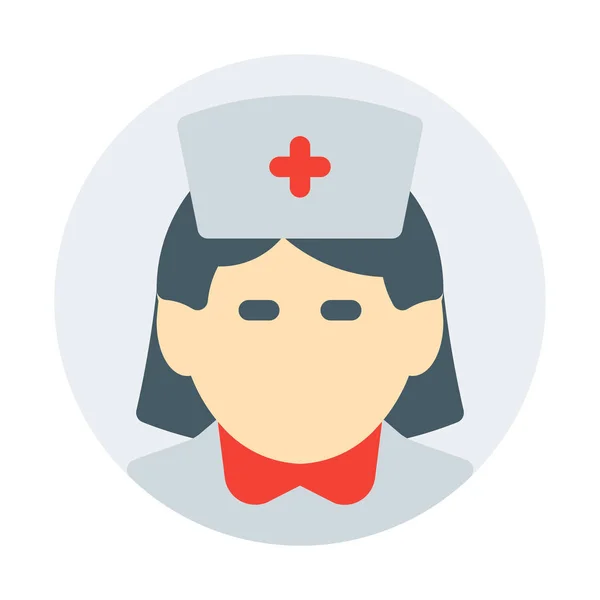 Enfermeira Ícone Uniforme Ilustração Vetorial Simples — Vetor de Stock