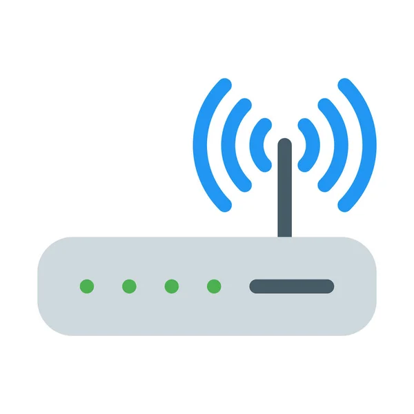 Ícone Roteador Rede Sem Fio Ilustração Vetorial Simples —  Vetores de Stock