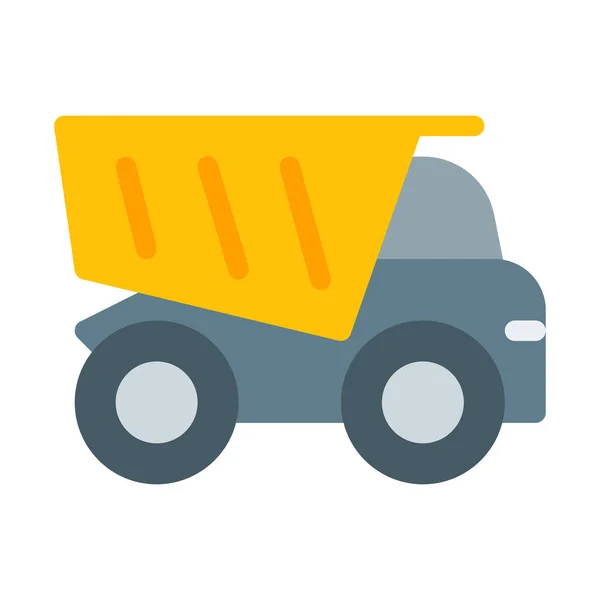 Dumper Truck Service Icona Semplice Illustrazione Vettoriale — Vettoriale Stock