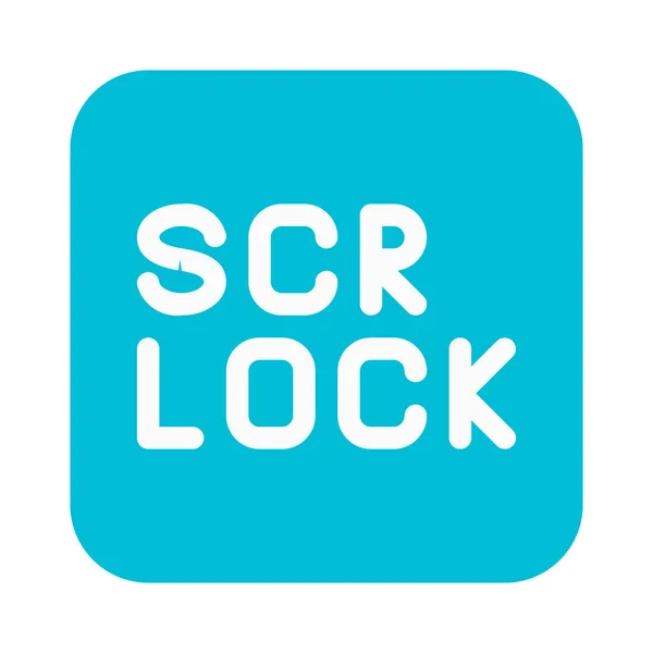Scroll Lock Funkční Tlačítko Ikona Jednoduché Vektorové Ilustrace — Stockový vektor
