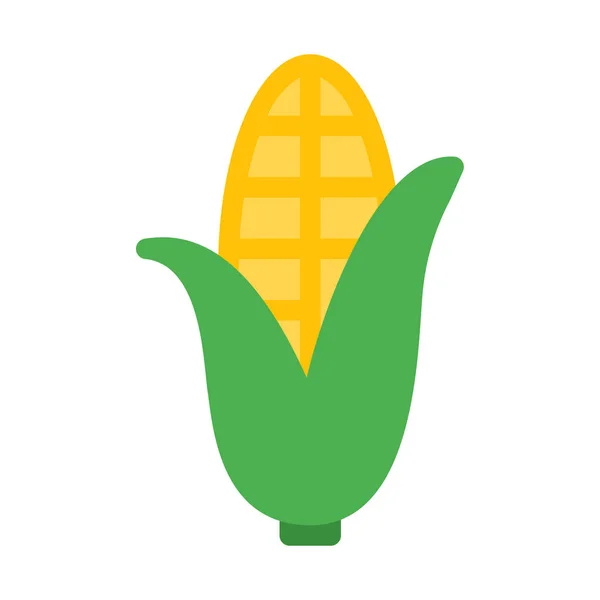 Органическое Питание Икона Кукурузы Простая Векторная Иллюстрация — стоковый вектор