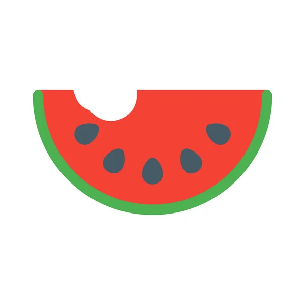 Fresh Watermelon Slice Icon Simple Vector Illustration — Stock Vector