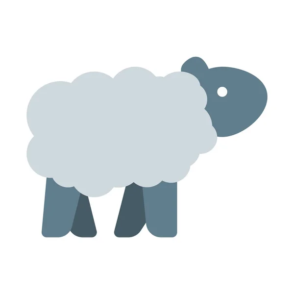 绵羊图标 简单的向量例证 — 图库矢量图片