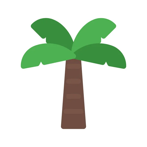 Ícone Palmeira Tropical Ilustração Vetorial Simples — Vetor de Stock