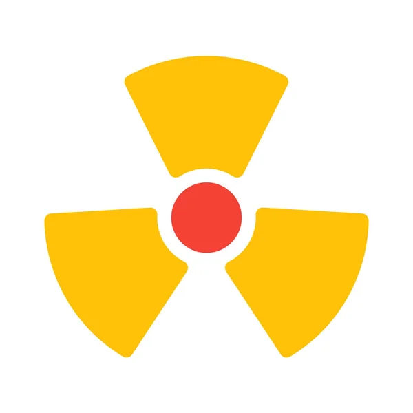 Gefahr Nukleares Symbol Einfache Vektorillustration — Stockvektor