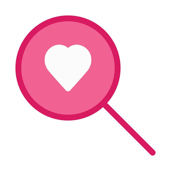 Suche Liebe Partner Symbol Einfache Vektorillustration — Stockvektor