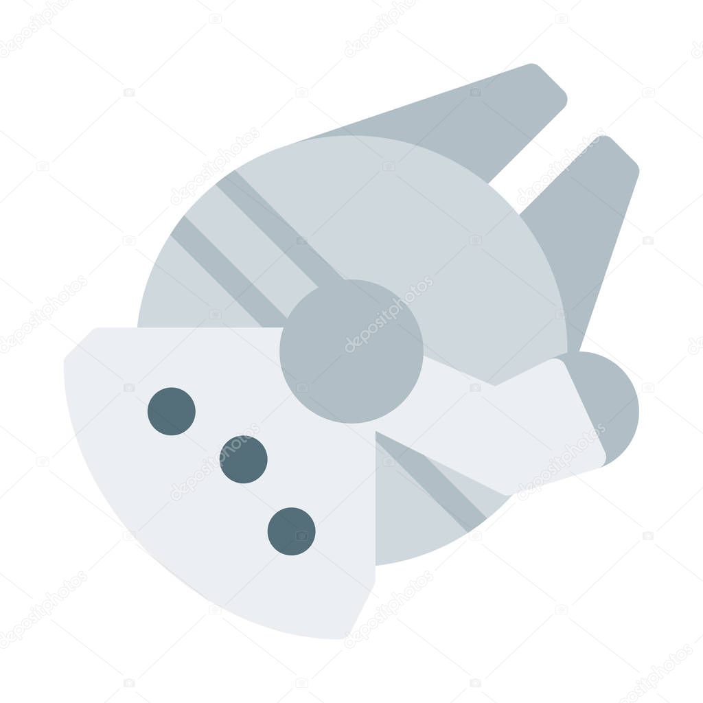 Millennium Falcon Bird icon, simple vector illustration