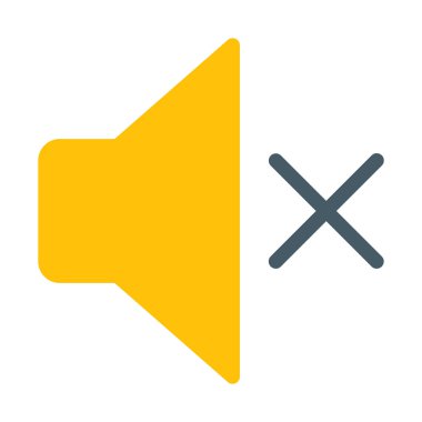 Sessiz simgesi, basit vektör çizim