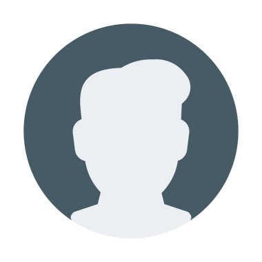 Online profil simgesi, basit vektör çizim