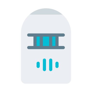 Güvenlik robot simgesi, basit vektör çizim