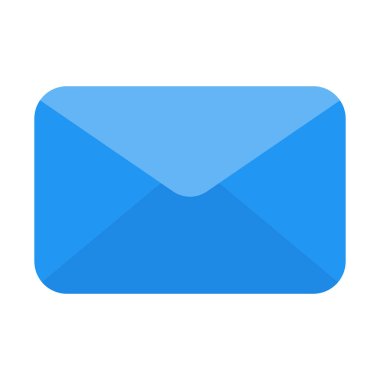 Posta veya ileti simgesi, basit vektör çizim