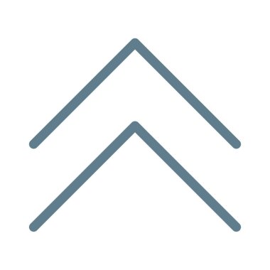 Yukarı çift ok simgesini, basit vektör çizim