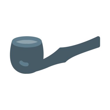 Tütün yasaktır boru simgesi, basit vektör çizim