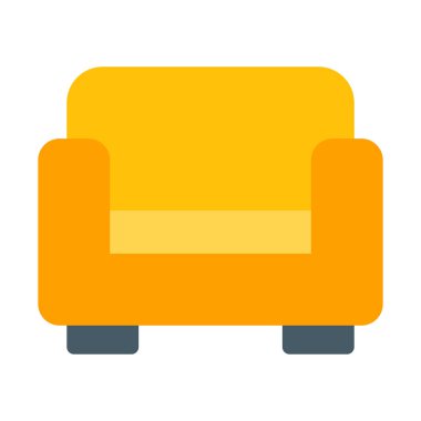 Rahat koltuk kanepe simgesi, basit vektör çizim