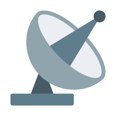 Parabolik anten iletimi simgesi, basit vektör çizim