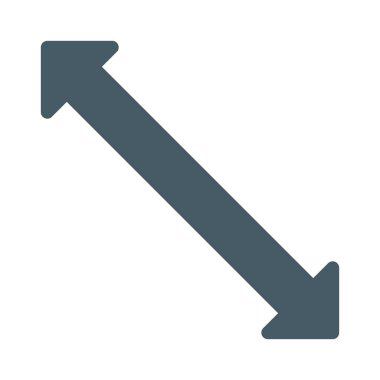 Pencereyi yeniden boyutlandırmak Köşe simgesi, basit vektör çizim