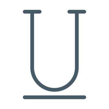 METNEÇEVİR işlevi simgesi, basit vektör çizim altını çizmek