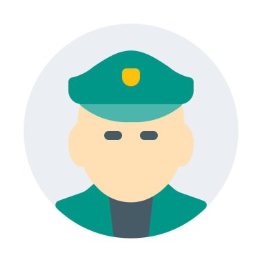 Polis Üniforma simgesi, basit vektör çizim