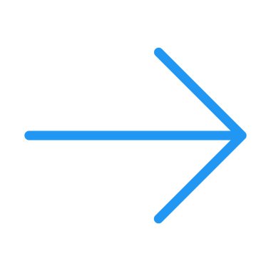 Sağ ok simgesi, basit vektör çizim