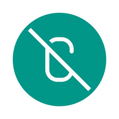 Hiçbir telif hakkı simgesi, basit vektör çizim