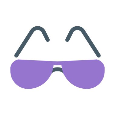 Güneş gözlüğü veya tonları simgesi, basit vektör çizim