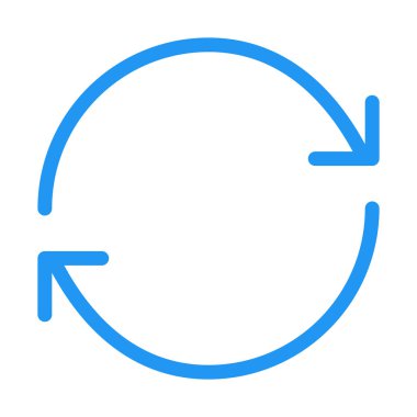 Döngü ok simgesi, basit vektör çizim Eşitle