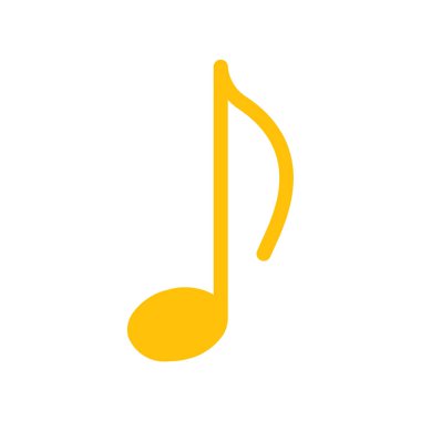 Sekizinci müzik not simgesini, basit vektör çizim