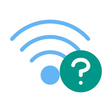 Bilinmeyen Wifi ağ simgesini, basit vektör çizim
