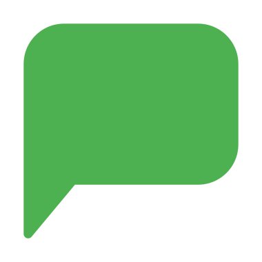 Konuşma balonu simgesinin, basit vektör çizim