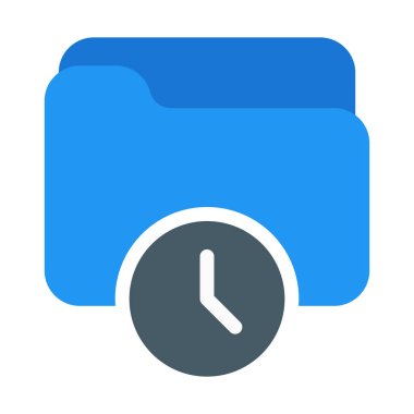 Zaman klasör simgesini, basit vektör çizim