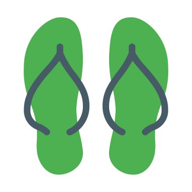 Beachwear terlik çifti kutsal kişilerin resmi, basit vektör çizim